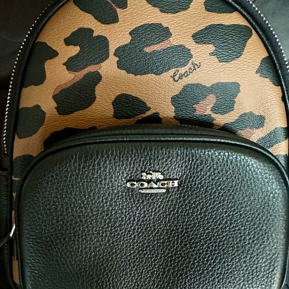 Coach Mini Court Backpack in Signature leopard 🐆 Pristine condition! - Picture 2 of 9